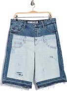 Billionaire Boys Club Apollo Layered Distressed Denim Shorts