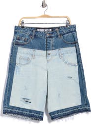 Billionaire Boys Club Apollo Layered Distressed Denim Shorts