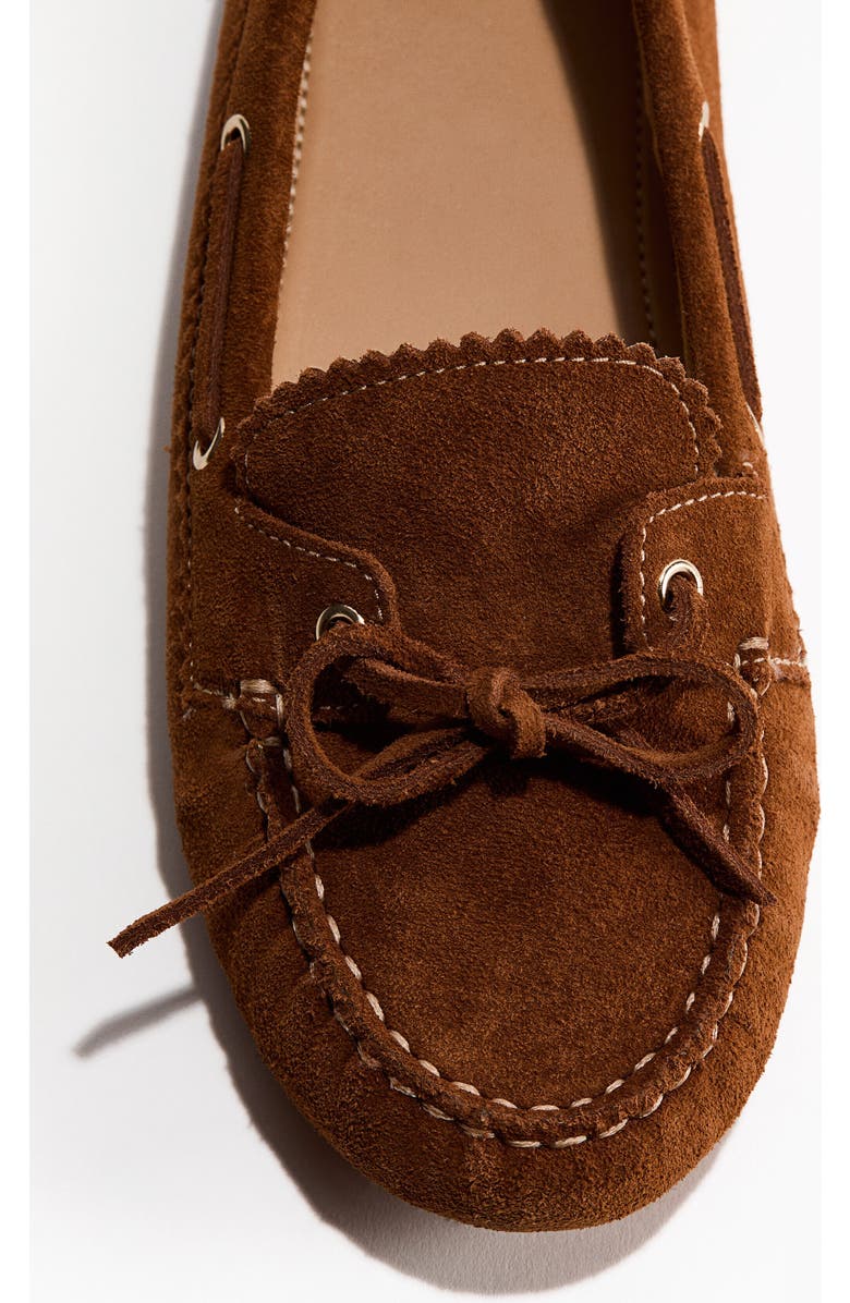 H&M Leather Deck Shoes, Alternate, color, Brown