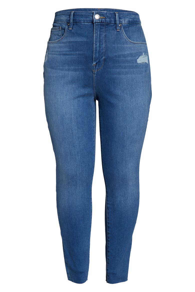 Good Legs Zebra Pocket High Waist Skinny Fit Jeans, Alternate, color, BLUE431
