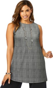Jessica London Stretch Knit Tunic Tank