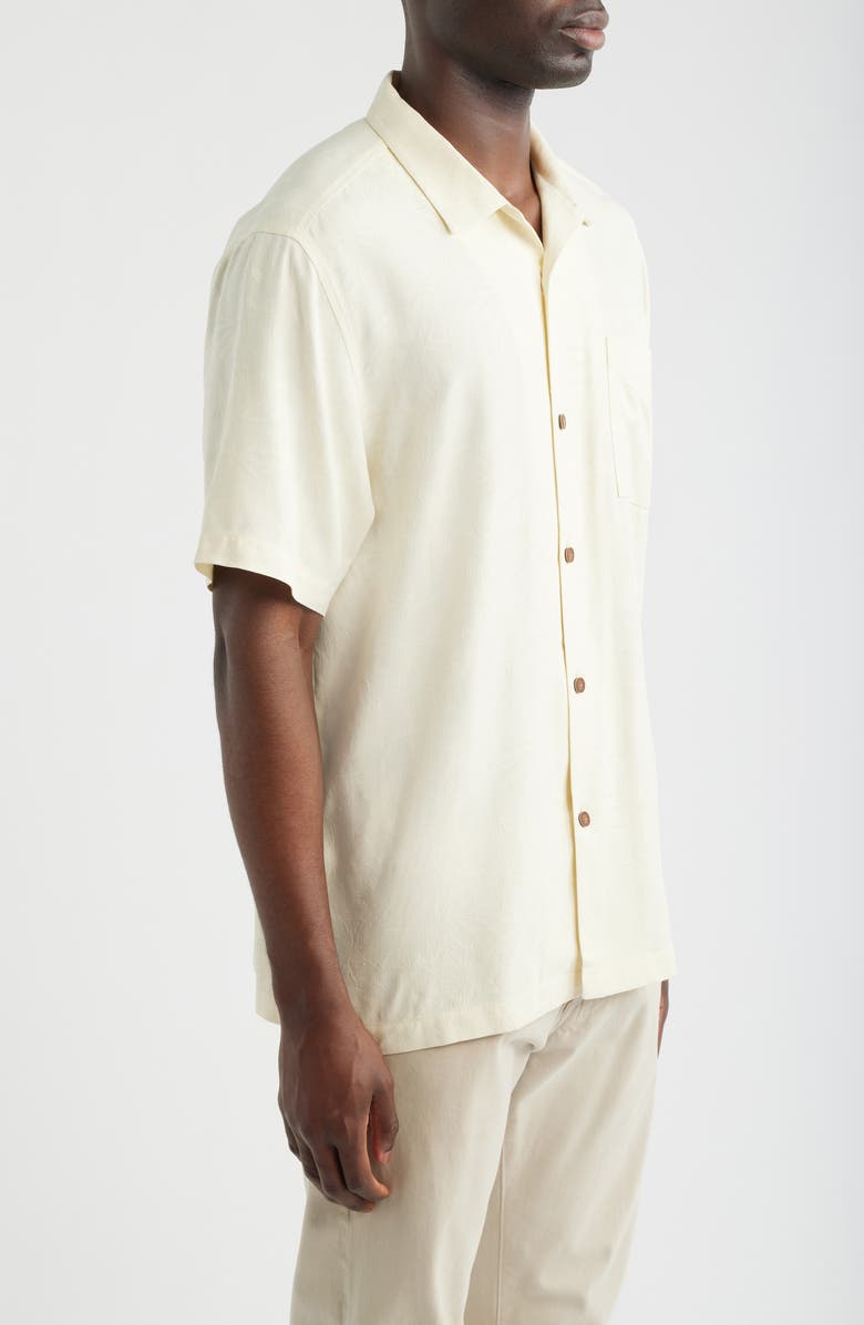Tommy Bahama Blush Bayou Silk Camp Shirt, Alternate, color, Cloud Cream