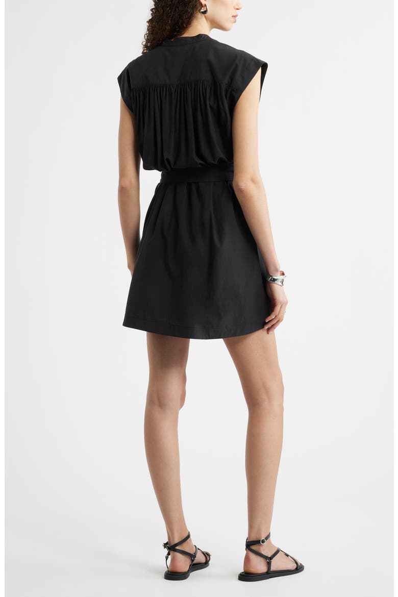 Sleeveless Belted Minidress, Alternate, color, BLACK