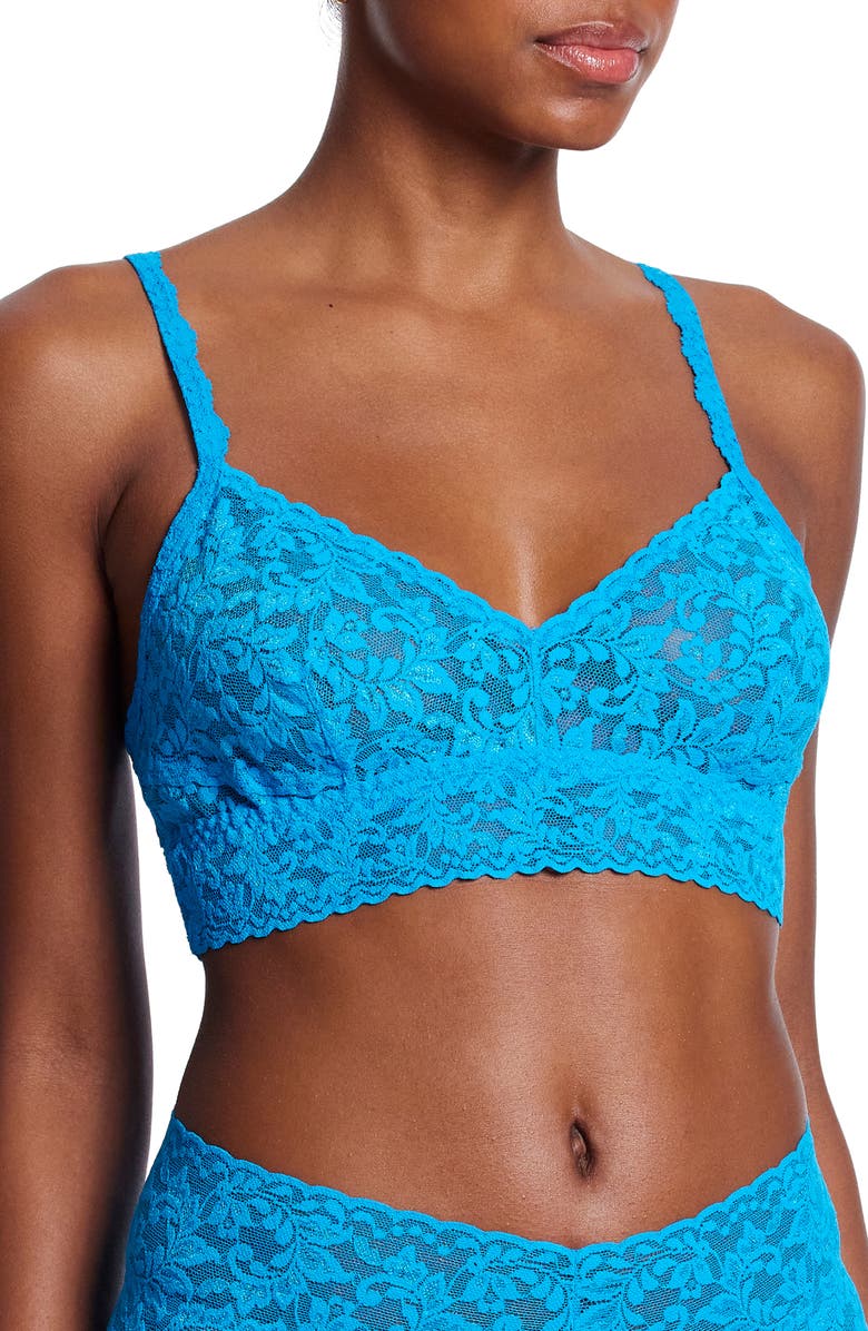Hanky Panky Retro Longline Bralette, Alternate, color, Ocean Eyes Blue