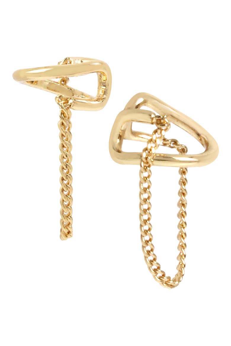 Chain Ear Cuffs, Main, color, GOLD