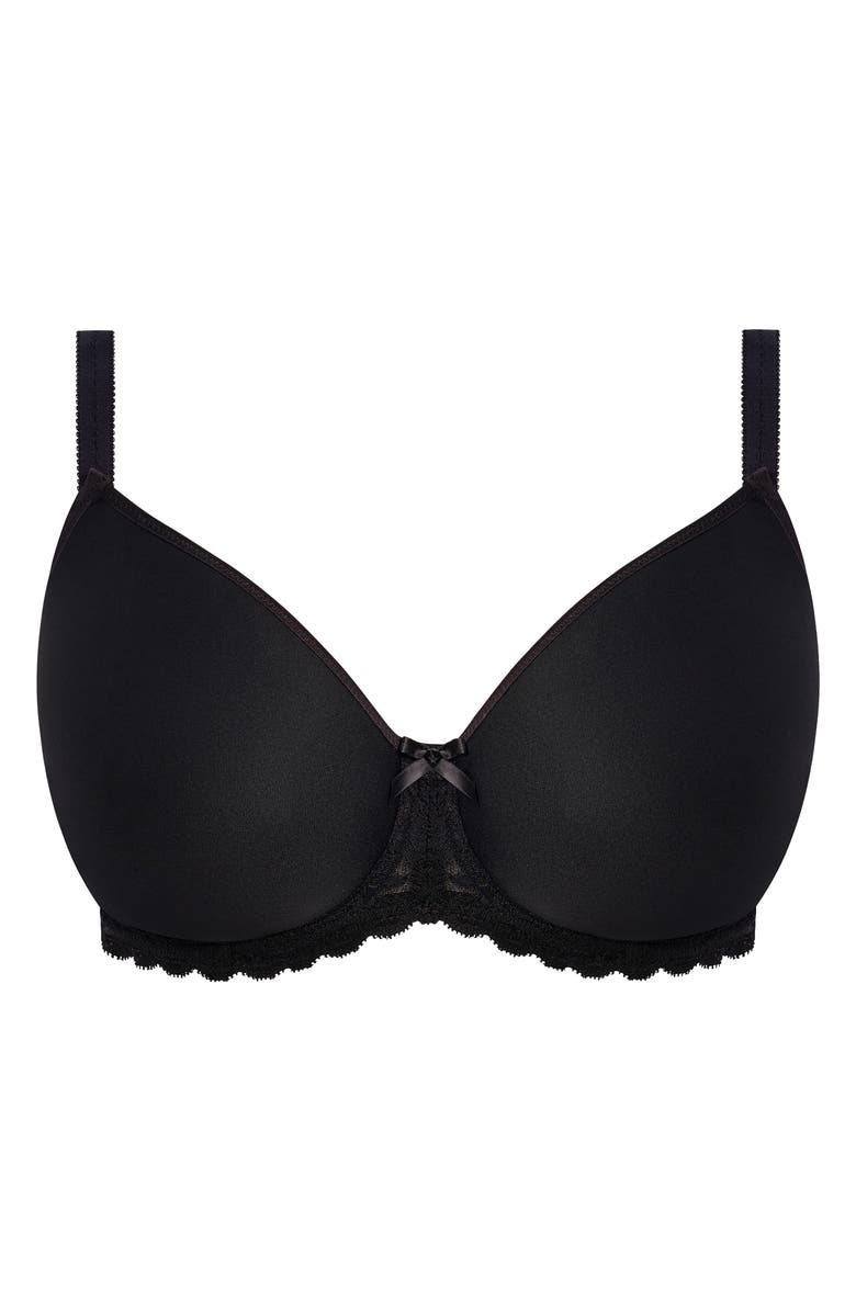 Freya Quinn Underwire Molded Spacer Bra, Alternate, color, Black