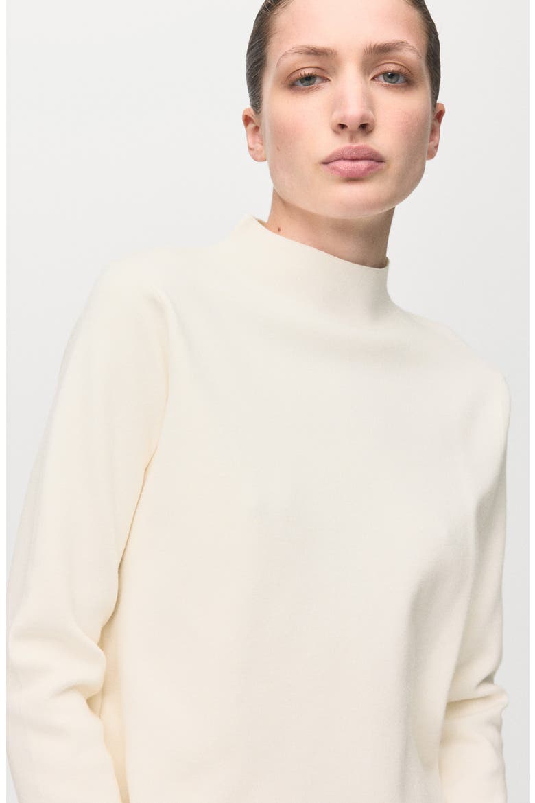 Mock Neck Sweater, Alternate, color, ECRU