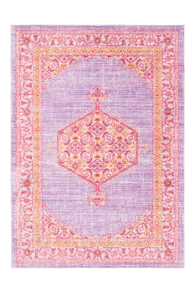 Home Germili Medallion Area Rug, Main, color, BRIGHT PURPLE