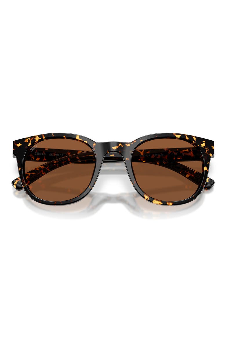 Middles 51mm Gradient Polarized Round Sunglasses, Alternate, color, TORTOISE / COPPER