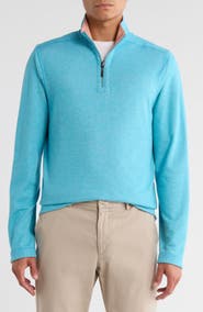 NICOBY Mélange Reversible Quarter Zip Sweatshirt