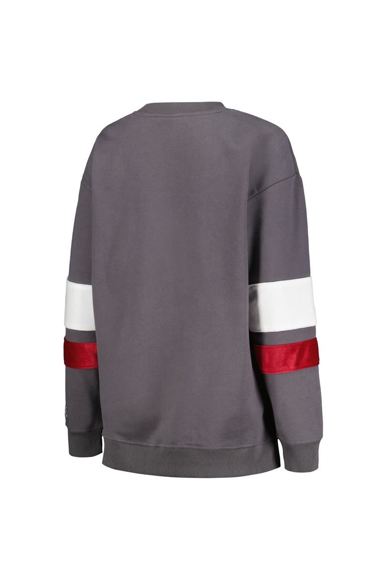 Women's The Wild Collective Charcoal Arizona Cardinals Fleece Pullover Sweatshirt, Alternate, color, Charcoal