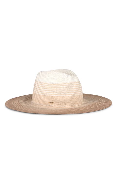 Emmanuelle UPF 50+ Wide Brim Packable Straw Fedora