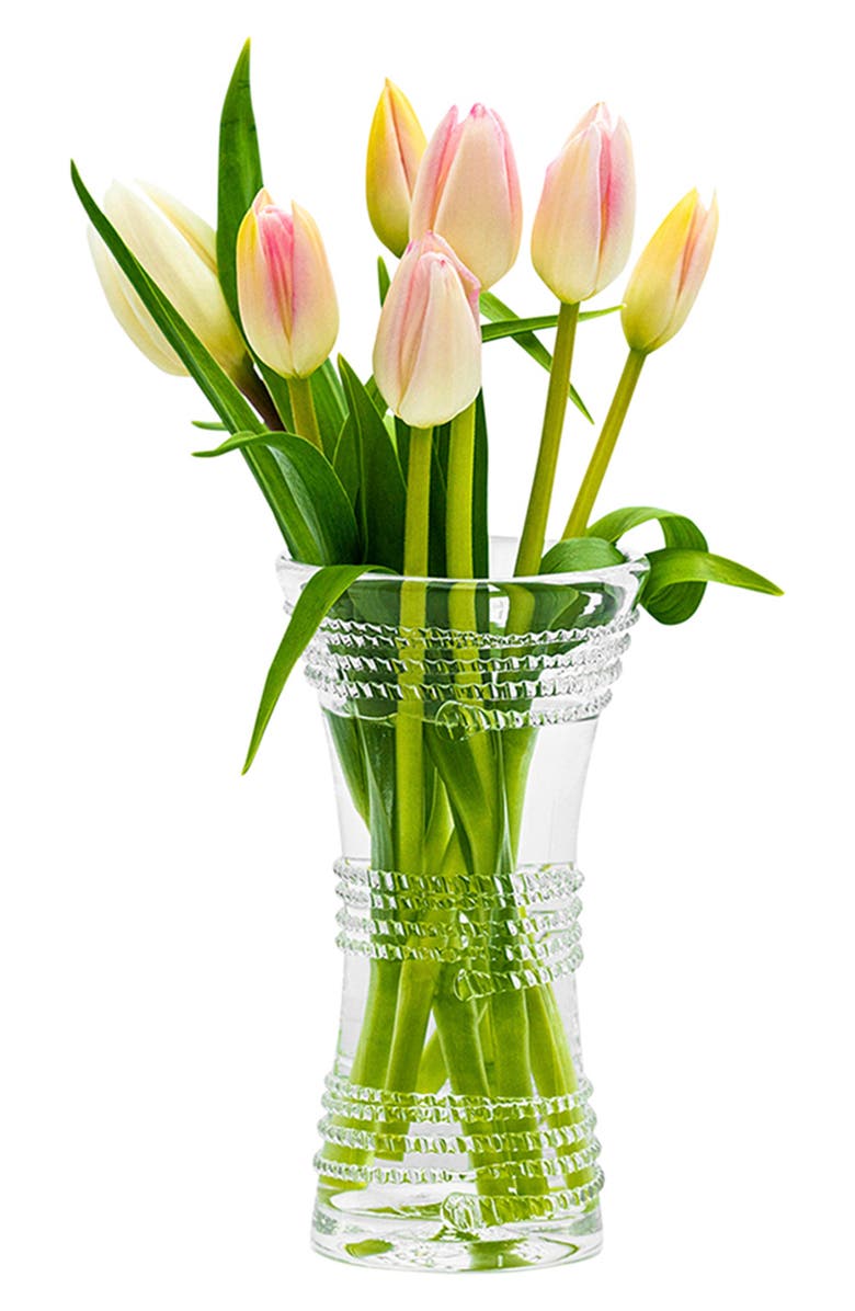 Juliska Ella 6-Inch Corset Vase, Alternate, color, Clear