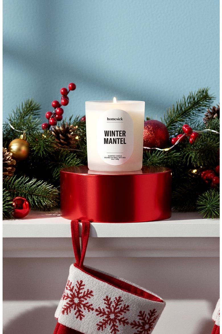 Winter Mantel Candle, Alternate, color, NO COLOR
