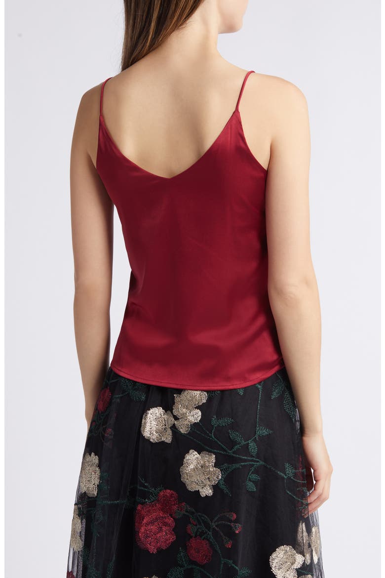 Bijou Satin Camisole, Alternate, color, RED