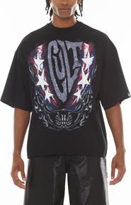 Cult of Individuality Oversize Cotton Graphic T-Shirt