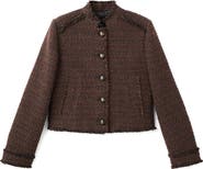MANGO Fray Tweed Jacket