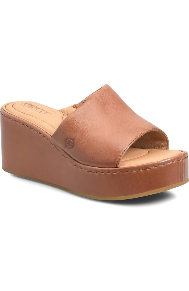 Børn Shilo Platform Sandal, Main, color, Brown Leather