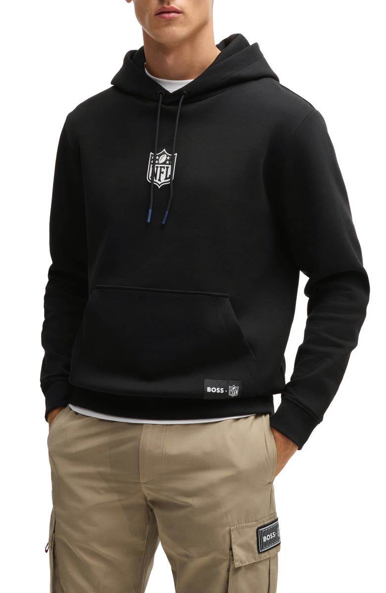 BOSS x NFL Woodson Graphic Hoodie, Main, color,