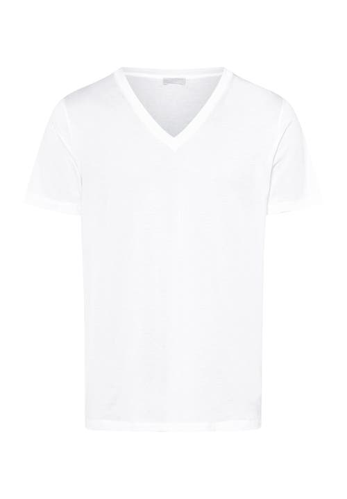 Hanro Cotton Pure V-neck T-shirt In White