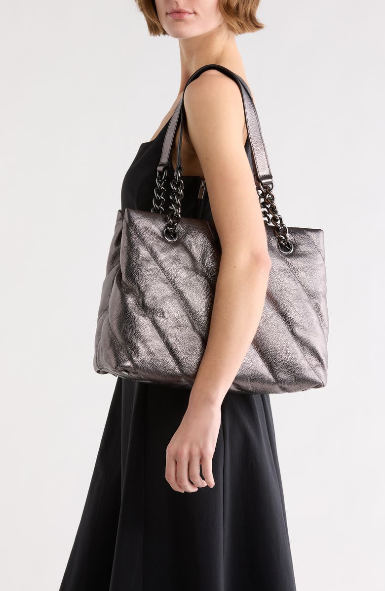 Kurt Geiger London Soho Tote, Alternate, color, Gunmetal