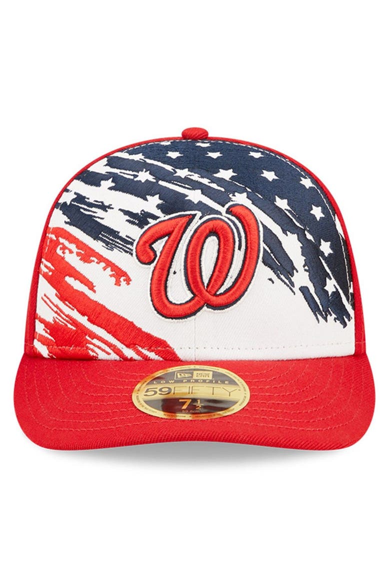 Men's New Era Red Washington Nationals 2022 4th of July Low Profile 59FIFTY Fitted Hat, Alternate, color, Red