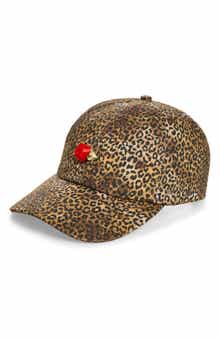 Steve Madden Final Rose Leopard Baseball Cap