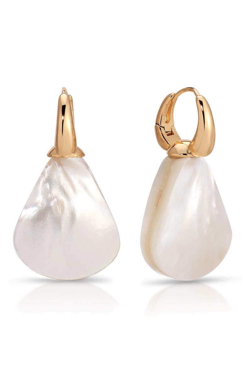 Sun Kissed Mother-of-Pearl Earrings, Main, color, GOLD