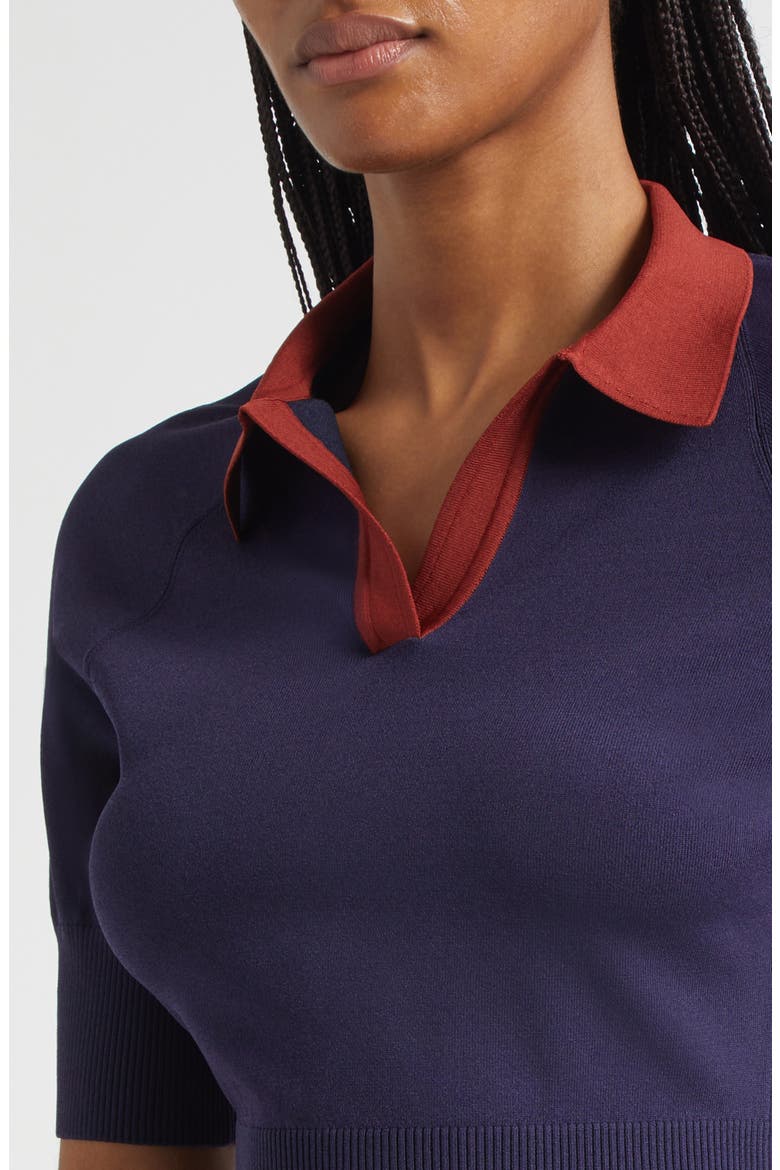 Gene Polo Sweater, Alternate, color, NAVY/ SANGRIA