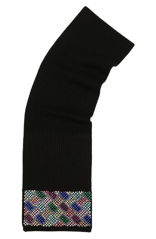 Kurt Geiger London Crystal Embellished Scarf In Black