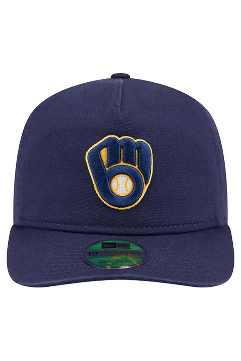 Men's New Era  Navy Milwaukee Brewers Team 19TWENTY Adjustable Hat, Alternate, color, Navy
