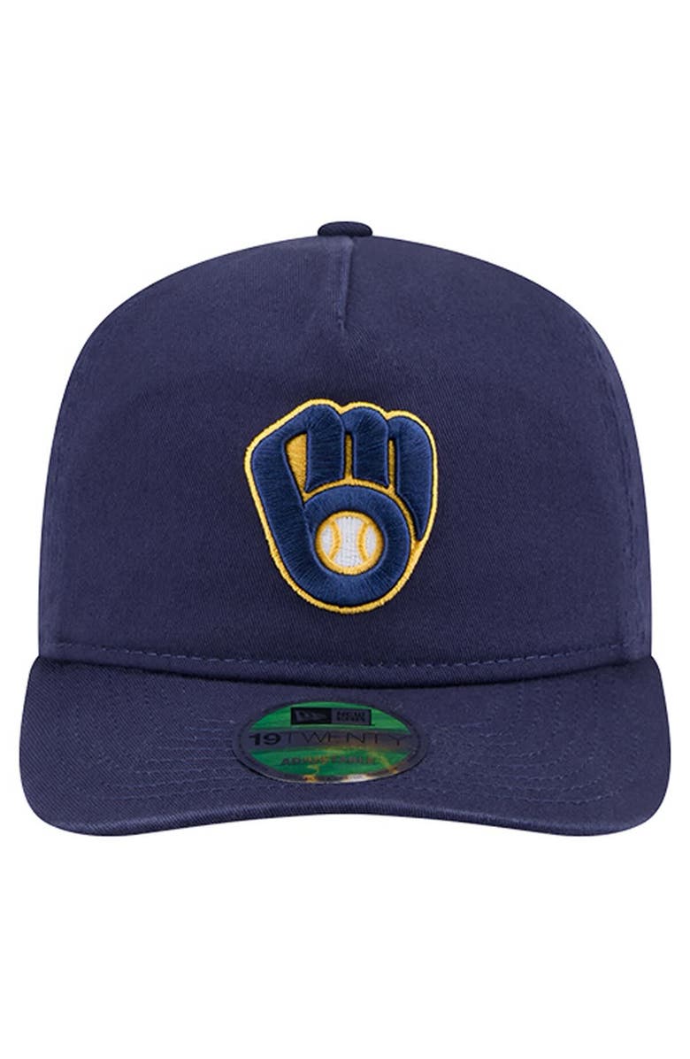 New Era Men's New Era Navy Milwaukee Brewers Team 19TWENTY Adjustable Hat, Alternate, color, Navy
