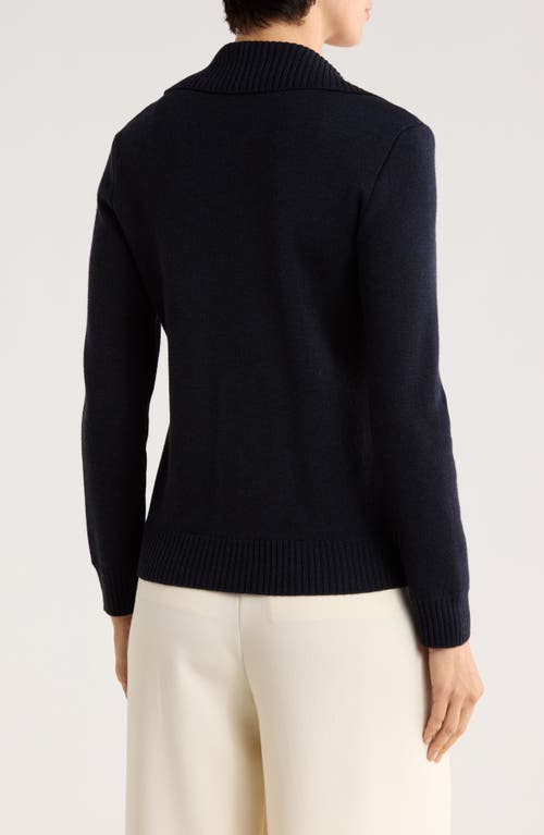 Bruno Magli Merino Wool Cardigan Jacket In Blue