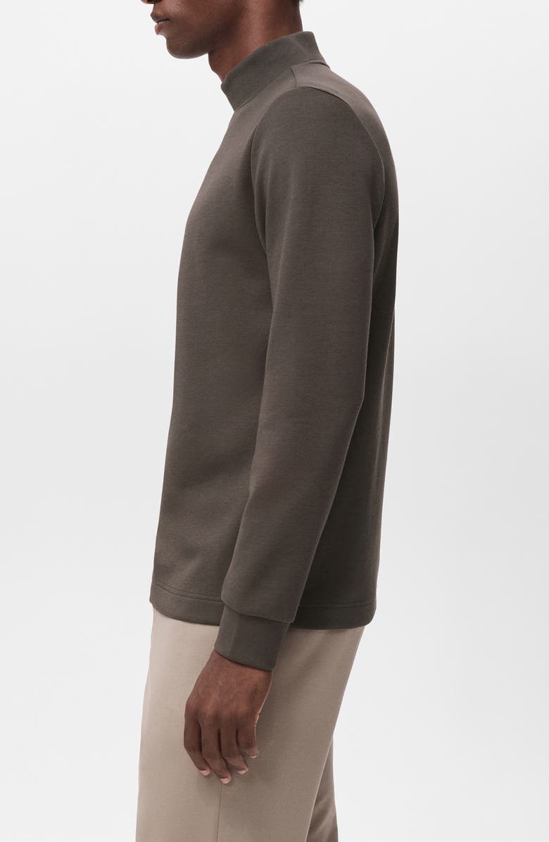 MANGO Slim Fit Long Sleeve Mock Neck Thermolite<sup>®</sup> T-Shirt, Alternate, color, Mink Grey