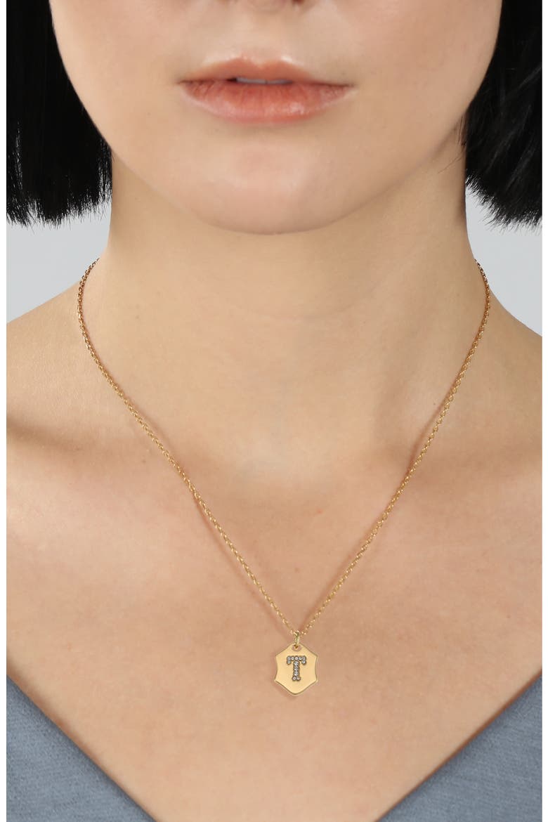 Nom de Plume Initial Pendant Necklace, Alternate, color, GOLD A