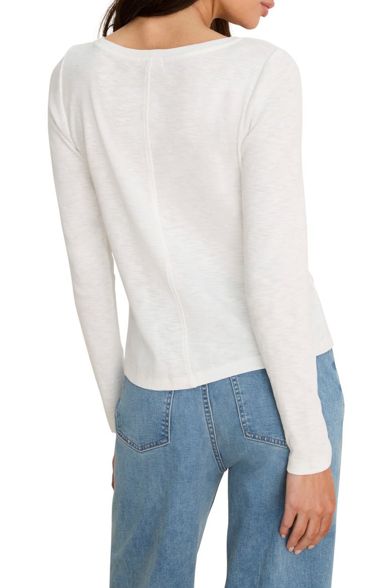 Cape Rib Cotton Blend Boat Neck Top, Alternate, color, PAPER WHITE