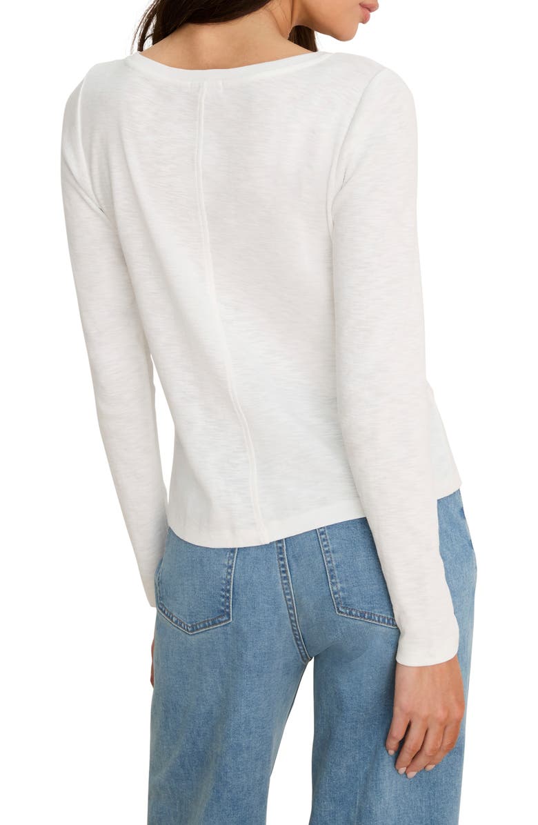 NZT by NIC+ZOE Cape Rib Cotton Blend Boat Neck Top, Alternate, color, Paper White