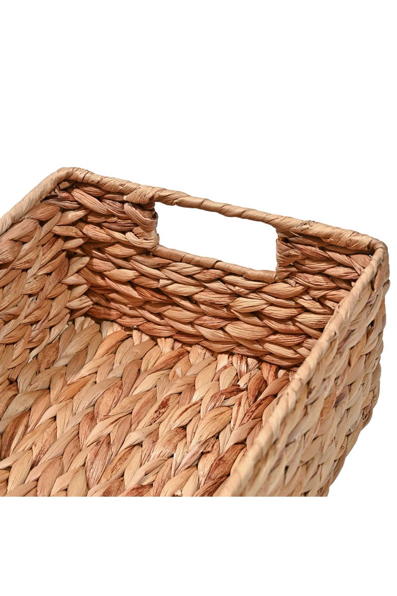 Lane Classic Farmhouse Hand-Woven Hyacinth Pantry Baskets with Chalkboard Labels and Handles, Alternate, color, Natural