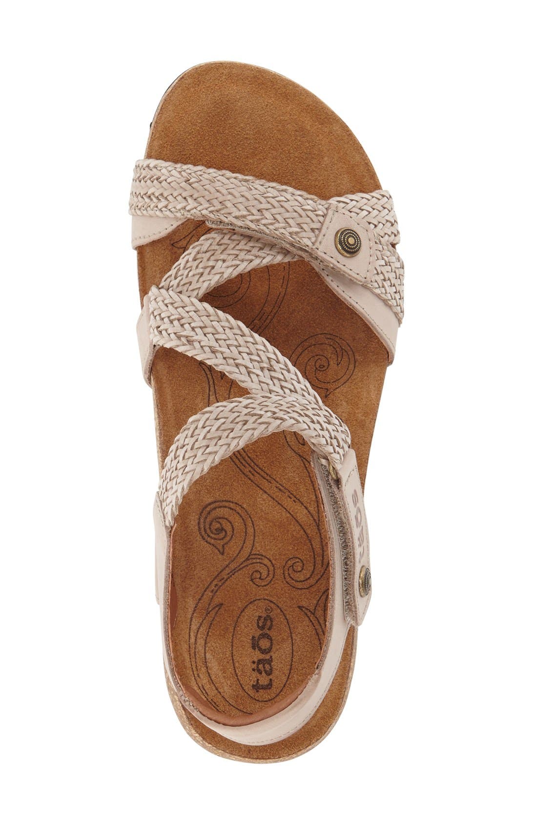 Taos 
Trulie
 Wedge Sandal, Alternate, color, Stone Leather