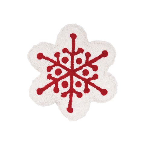 Scarlett Snowflake Shaped Throw Pillow