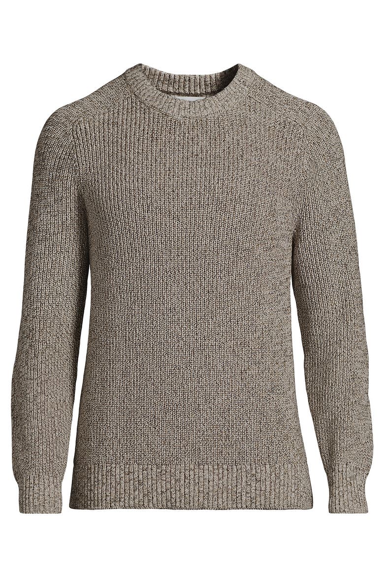 Drifter Cotton Crewneck Sweater, Alternate, color, Soft Driftwood Marl