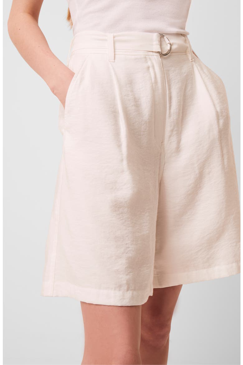 Brekhna Drape Shorts, Alternate, color, SUMMER WHITE