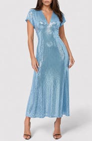 bebe Disco Dot Maxi Dress