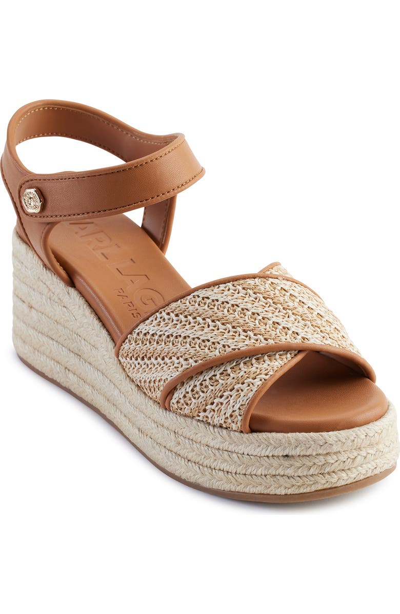 KARL LAGERFELD PARIS Celeste Platform Wedge Sandal, Main, color,