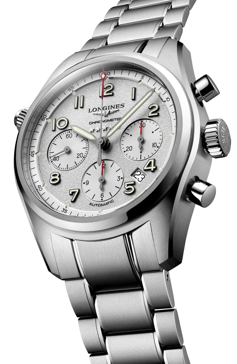 Longines Spirit Automatic Chronograph Bracelet Watch, 42mm, Alternate, color, 