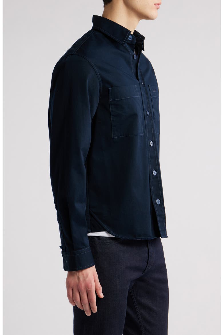 Owen Relaxed Fit Button-Up Overshirt, Alternate, color, DARK BLUE