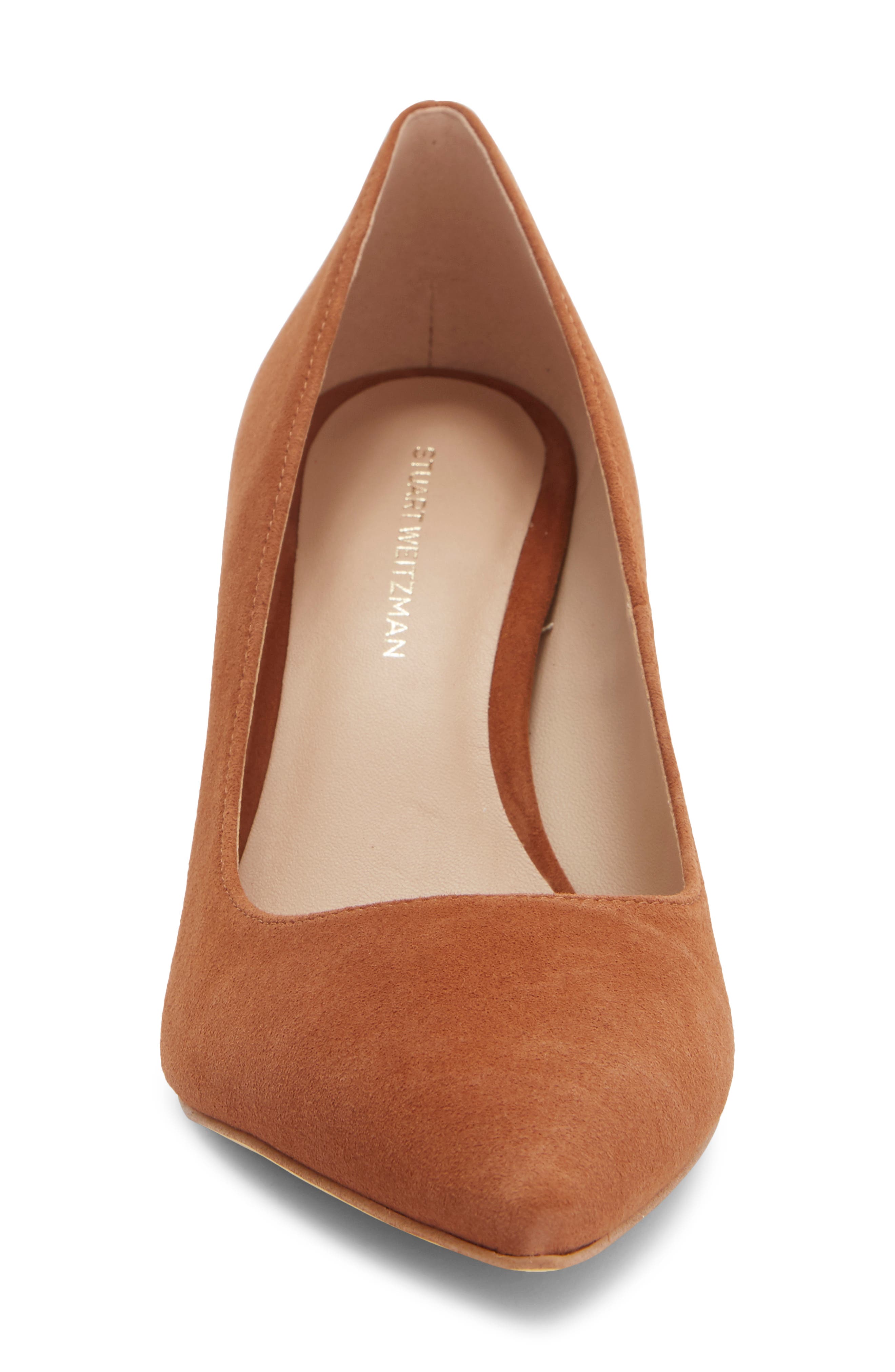 Isla Leather Pump, Alternate, color, SADDLE