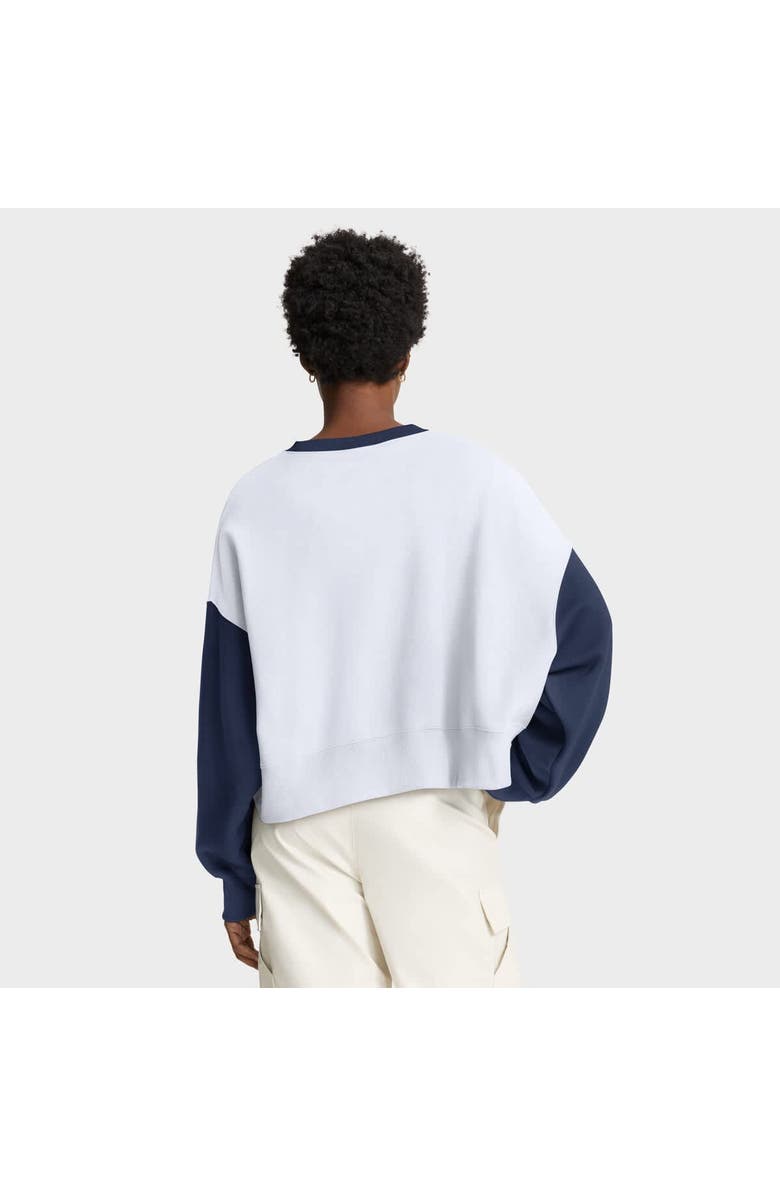 Nike Women's Nike White/Navy New York Yankees Oversized High Hip Fleece Sweatshirt, Alternate, color, White