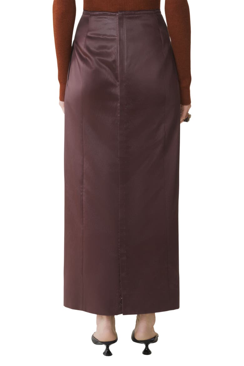 Straight Skirt In Cotton And Viscose, Alternate, color, Mocha