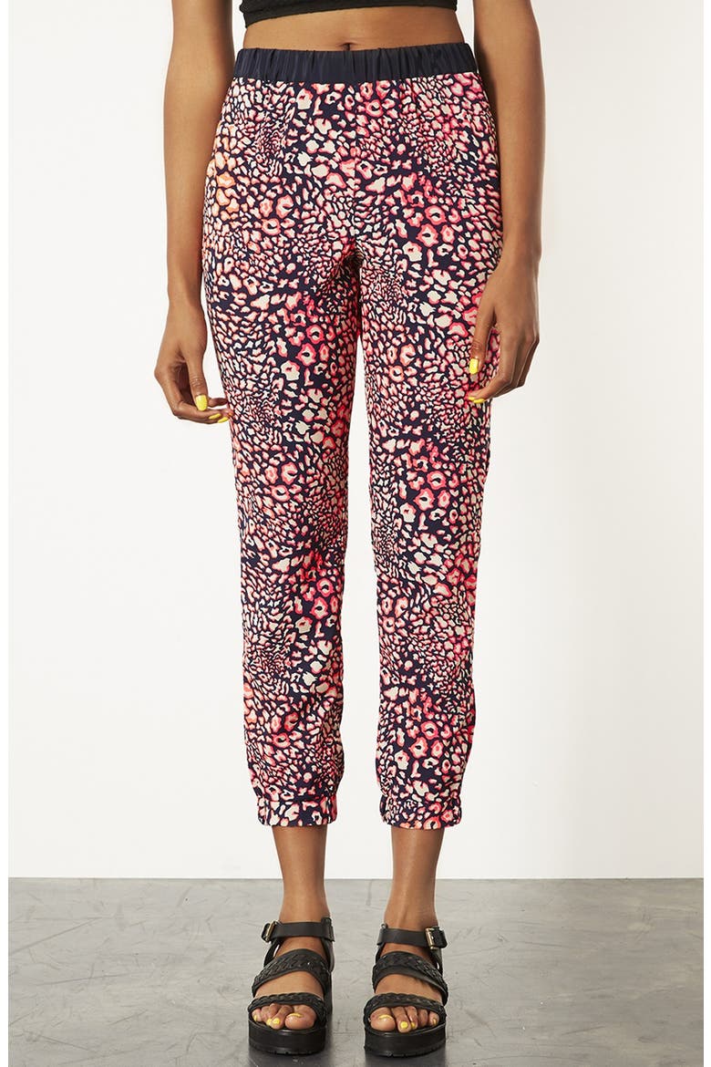 Leopard Print Track Pants, Main, color, PINK